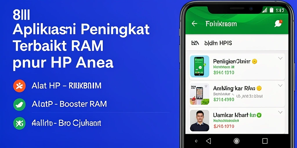 Tampilan antarmuka aplikasi 8II untuk meningkatkan RAM.