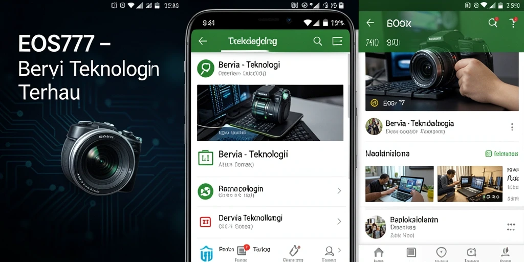 Tampilan antarmuka EOS77 yang informatif dan modern.
