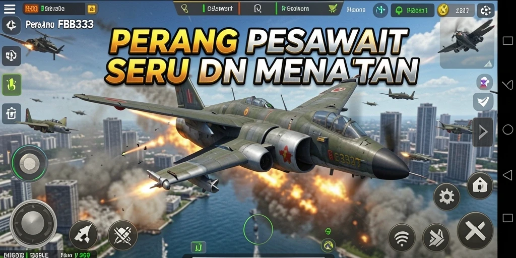Antarmuka FB333 menunjukkan pertempuran pesawat yang intens dan menarik.