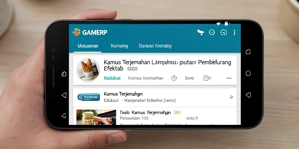 Antarmuka GAMERP yang sederhana dan mudah digunakan untuk terjemahan.