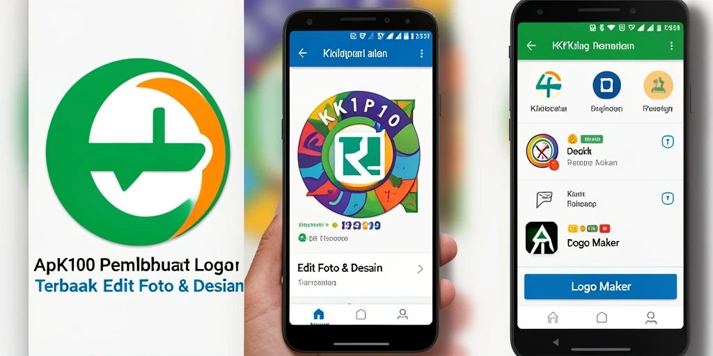 Tampilan antarmuka pengguna KPK100 untuk desain logo yang intuitif.