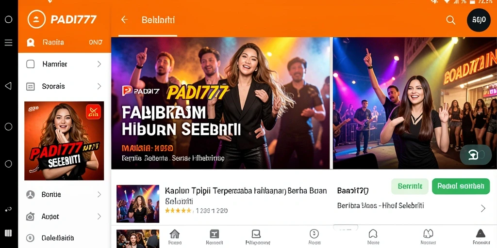 Antarmuka PADI777 menampilkan berita hiburan terbaru dan menarik.