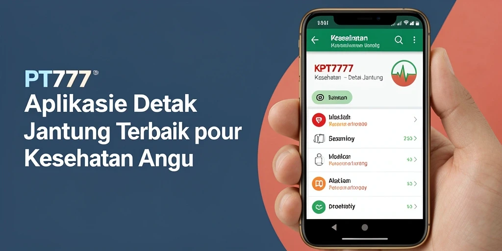 Antarmuka aplikasi PT777 yang menampilkan pemantauan detak jantung.