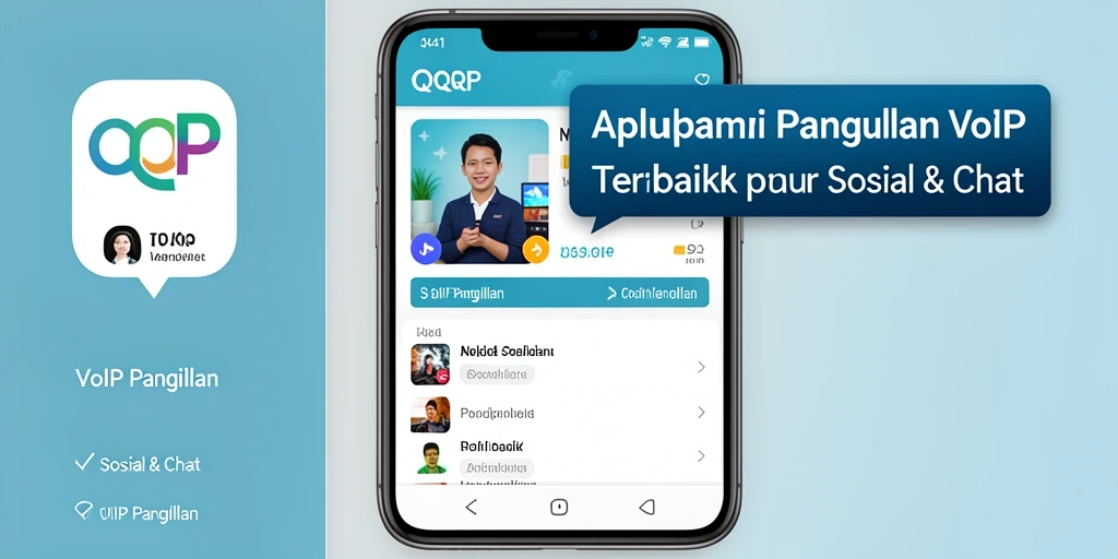 Tampilan antarmuka QQRP yang menarik untuk panggilan VoIP.